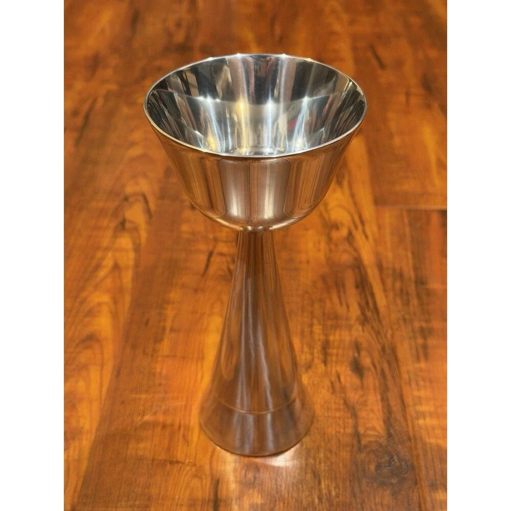 Vintage 2003 Nambe Marilyn Davidson 6250 Silver-Tone Metal Kiddush Cup